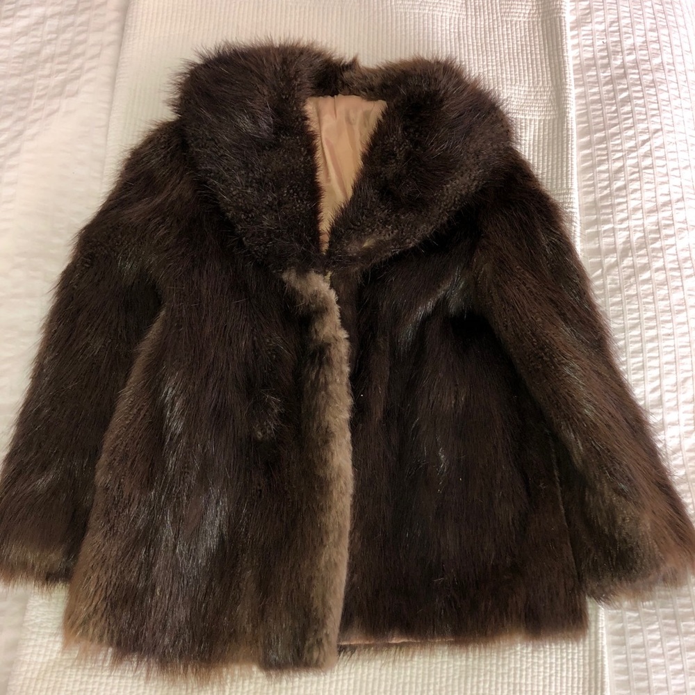 Vintage brown fur coat